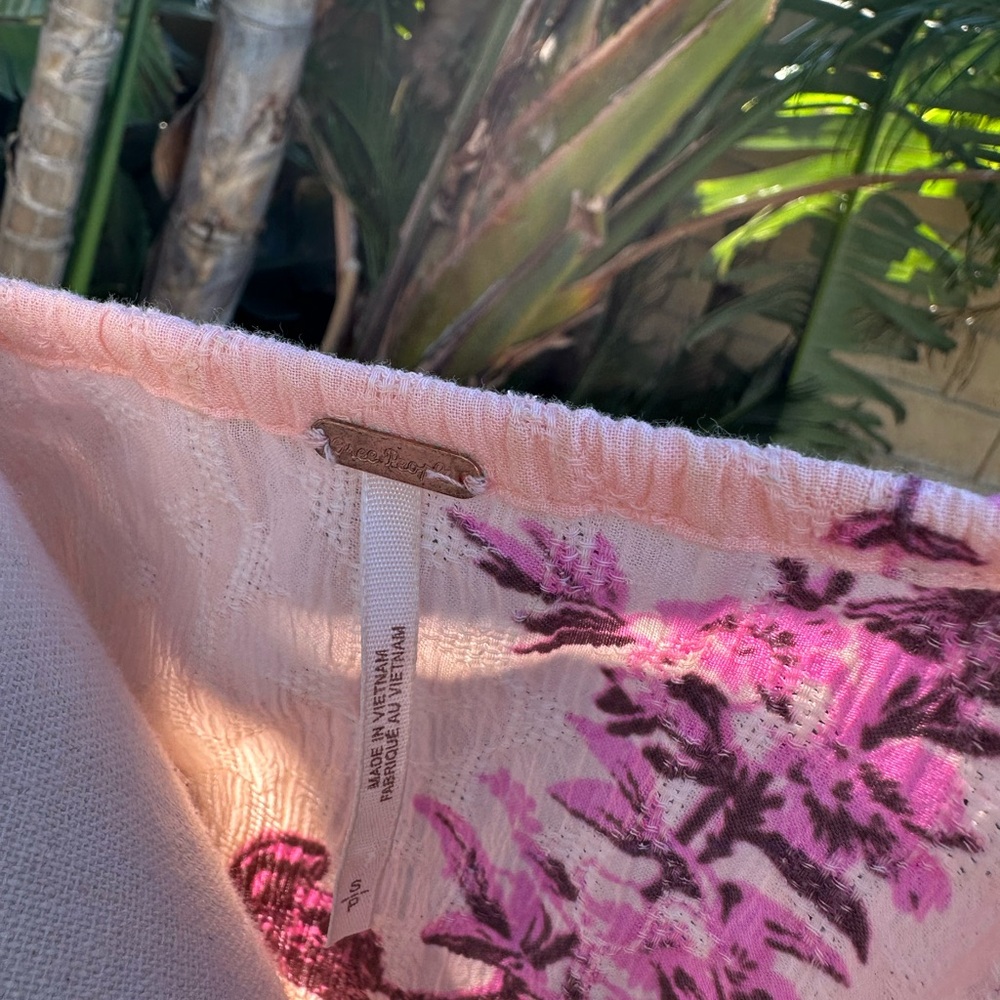 Free People Sunbaked Swing Floral Midi Dress, EUC size small runs oversized. - Picture 9 of 12